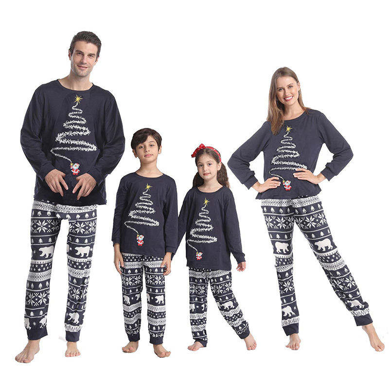 Conjunto de pijamas navideños de tallas grandes para toda la familia para hombres, mujeres y niños