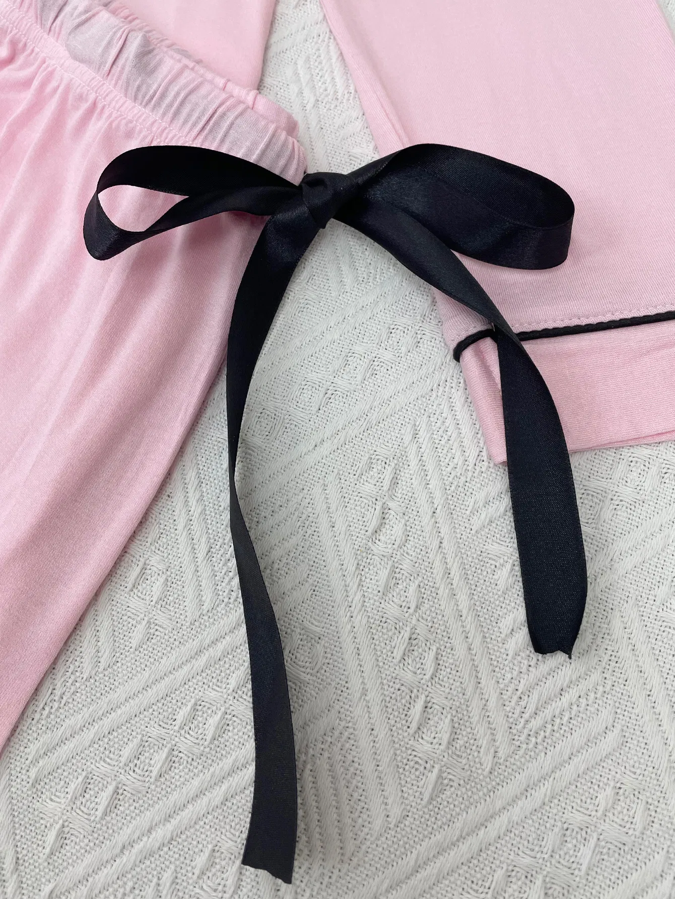 Conjunto de pijama de mujer de manga larga con solapa de algodón modal transpirable