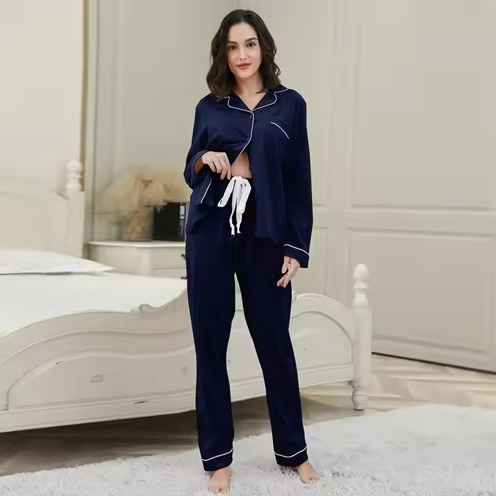 Nuevos pijamas de otoño y primavera de manga larga para niños, modal de bambú, suaves de algodón, pijama para niños y niñas