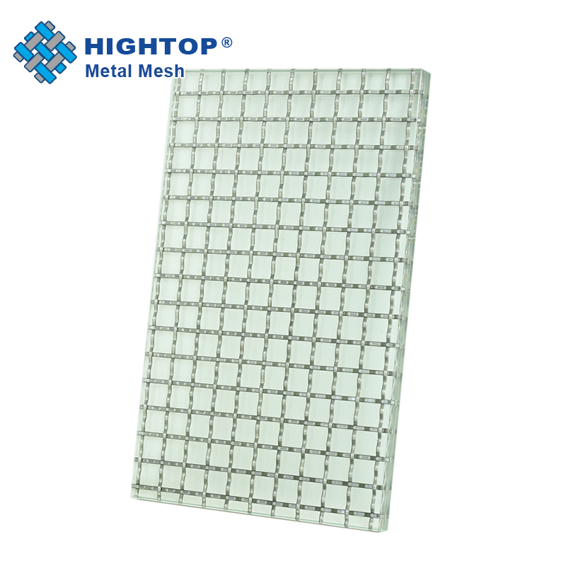Architectural Decorative Laminated Glass Metallic Fabric for Overhead Glazing