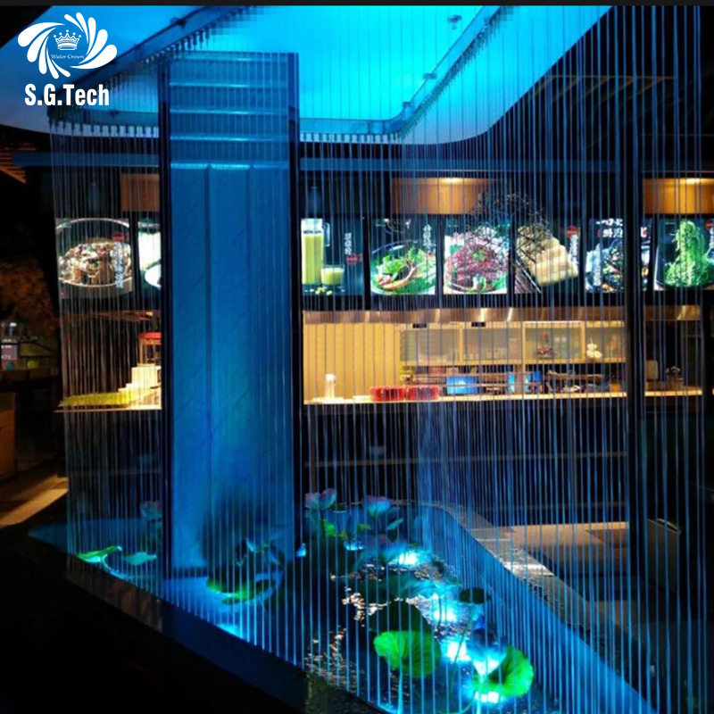 Water Crown Modern Design for Hotel Decoration Stylish String Rain Curtain