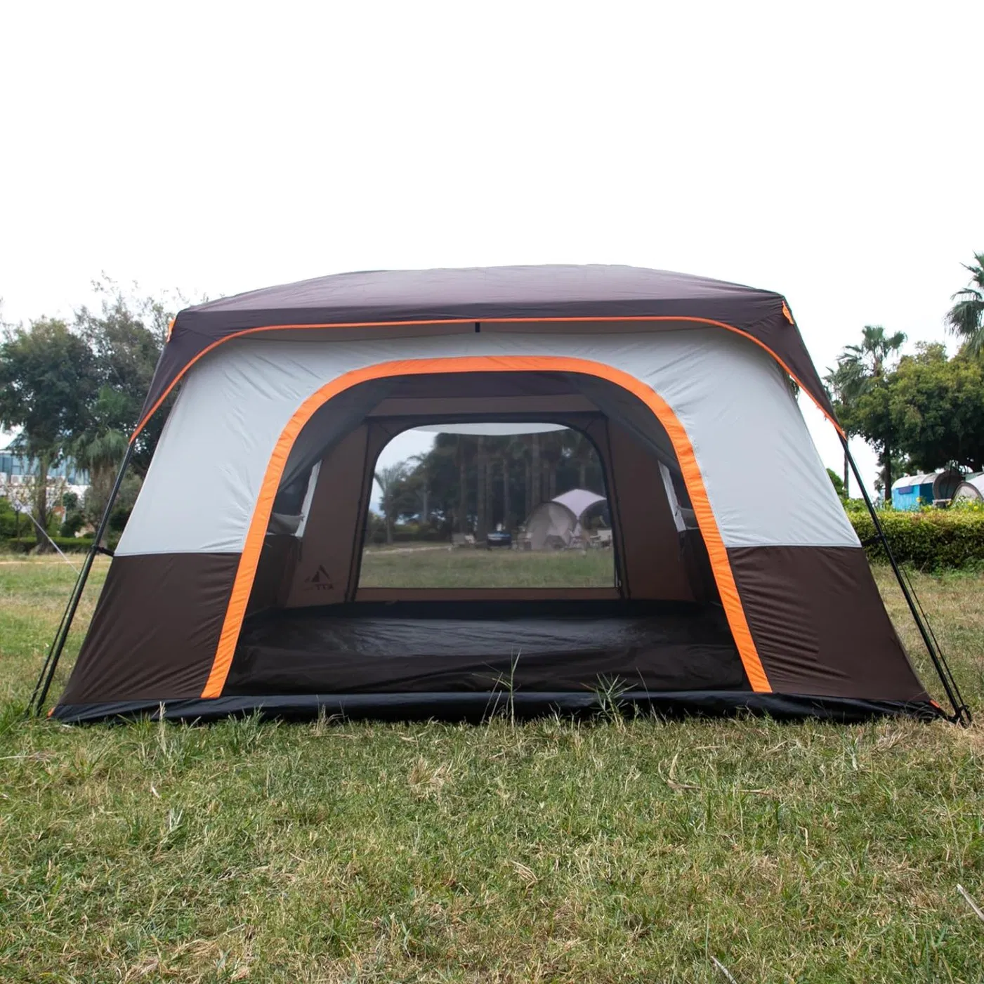 8-12 Person Group Camping Tent Double Layer Two-Room One-Hall Waterproof Windproof Outdoor
