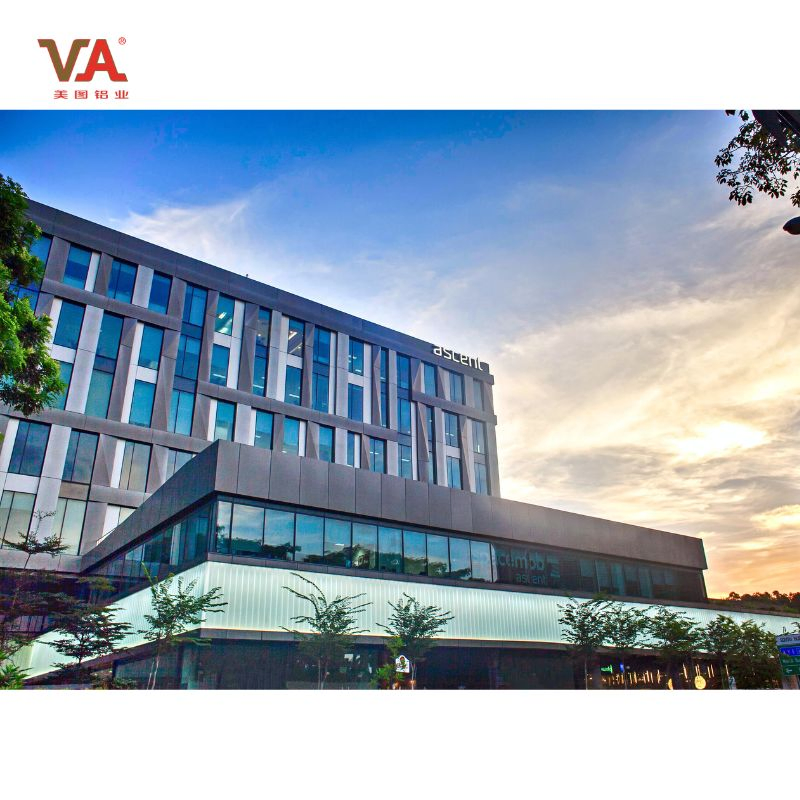 Modern Facade Buildings Unitized Architectural System High Quality Glass Aluminium Singapore Science Park