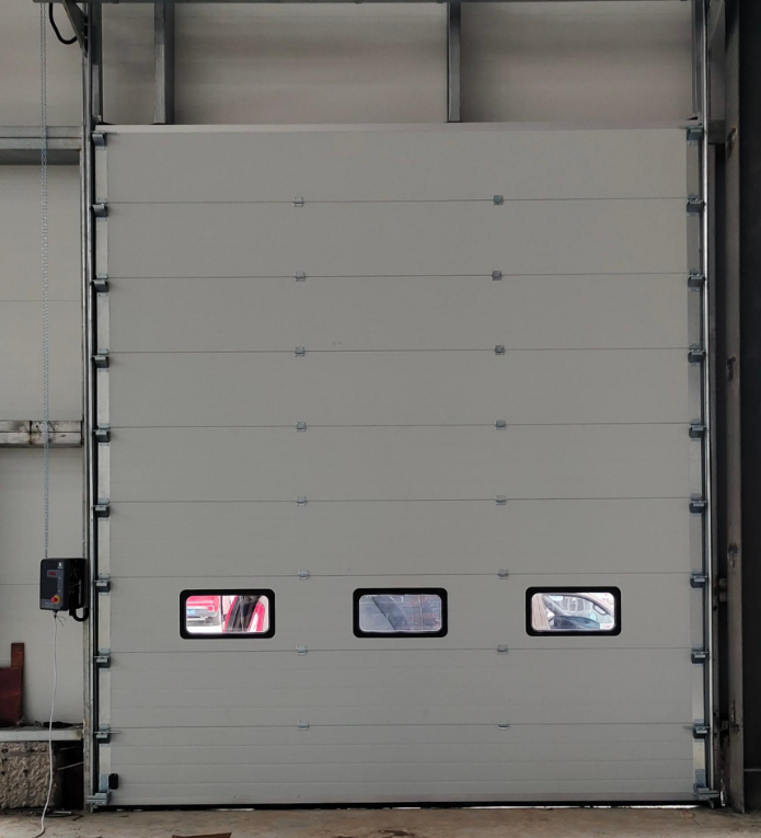 Electric Aluminum Alloy Sliding Roller Shutter Mechanical Industrial Insulated Overhead Sectional Door for Energy Efficiency