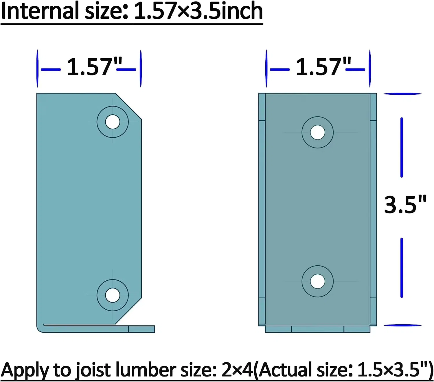 2X4 Wood Pergola Gazebo Saddle Joist Stainless Steel Connectors Brackets