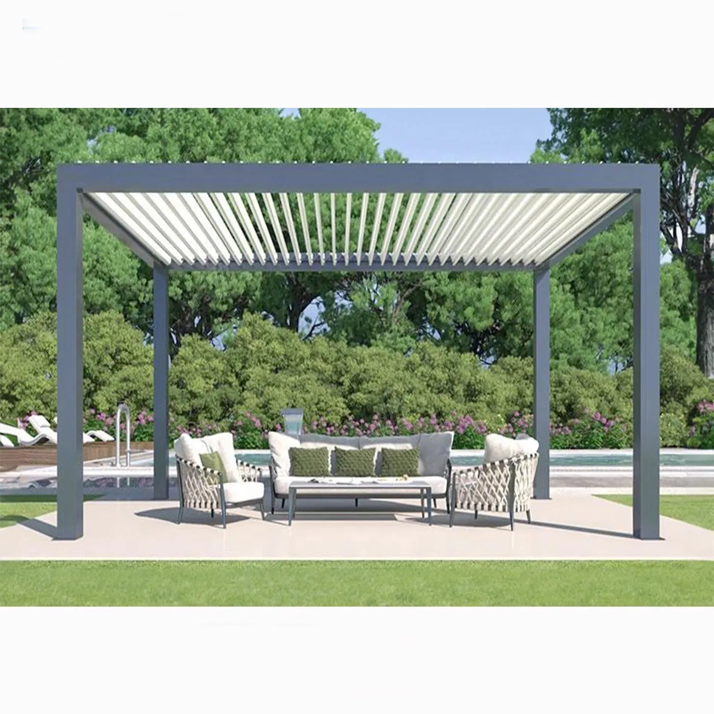 Electric Outdoor Motorized Waterproof Aluminium Pergola Manufacturers
