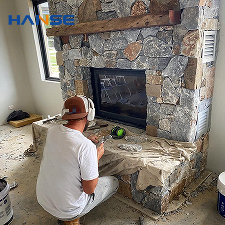 Building Facade Natural Feature Ledgestone Wall Cultured Veneer Stone Ocean Green Thick Slate Cladding