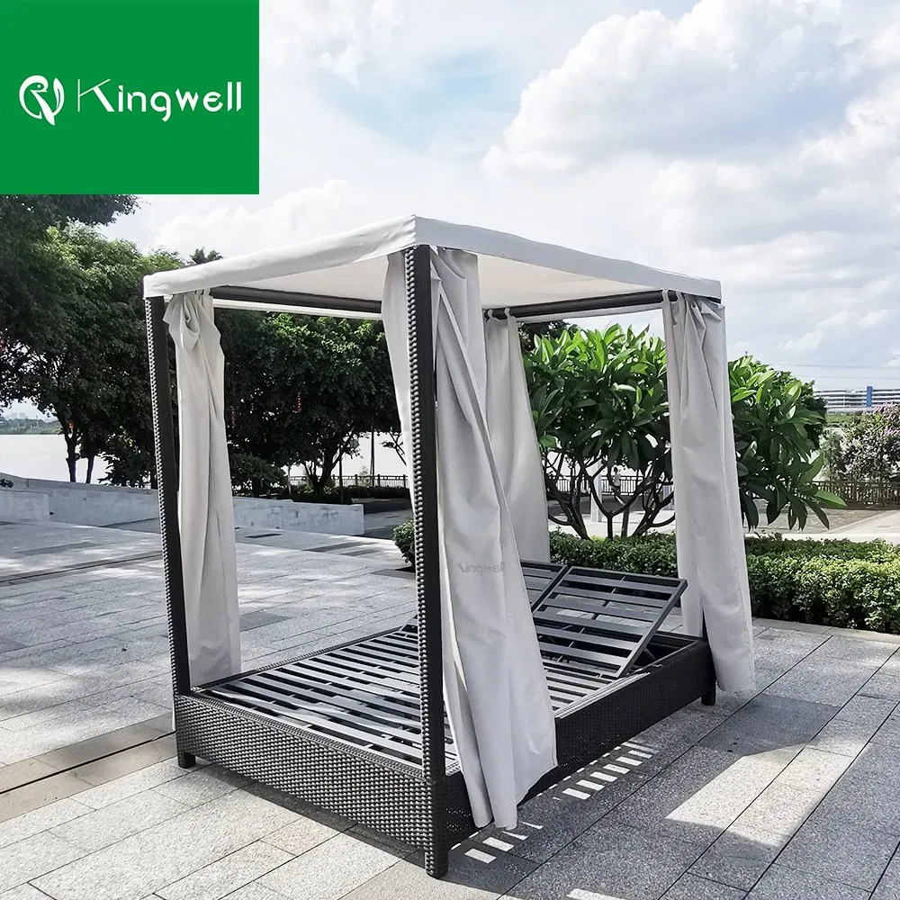 Modern Aluminum Garden Furniture Waterproof Mattress Day Bed Sunbed