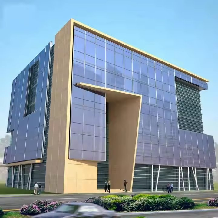 Open Window Curtain Wall System Panoramic Glass Facade