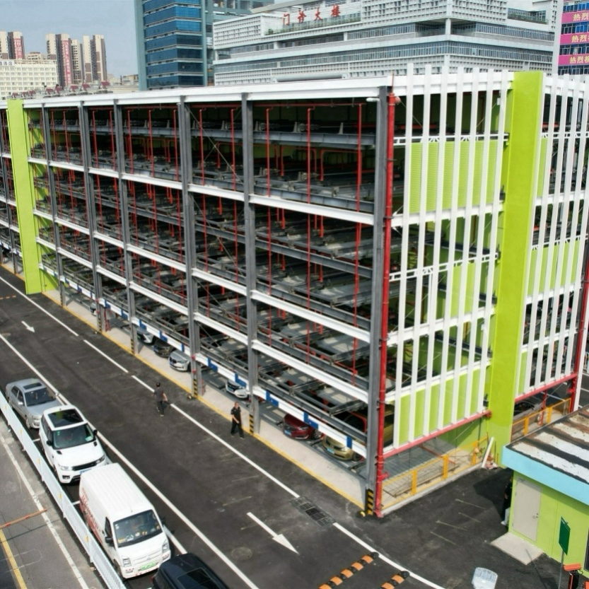 7 11levels Puzzle Parking System with Anti Slip Platforms for Rainy Area Parking Garages