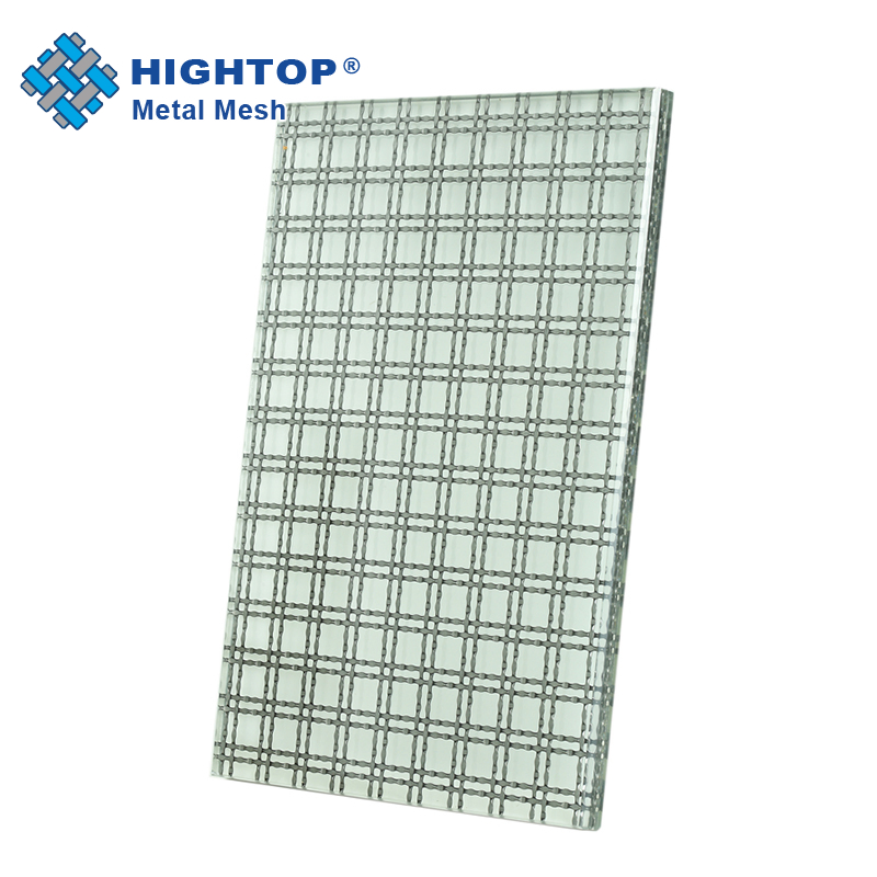 Architectural Decorative Laminated Glass Metallic Fabric for Overhead Glazing