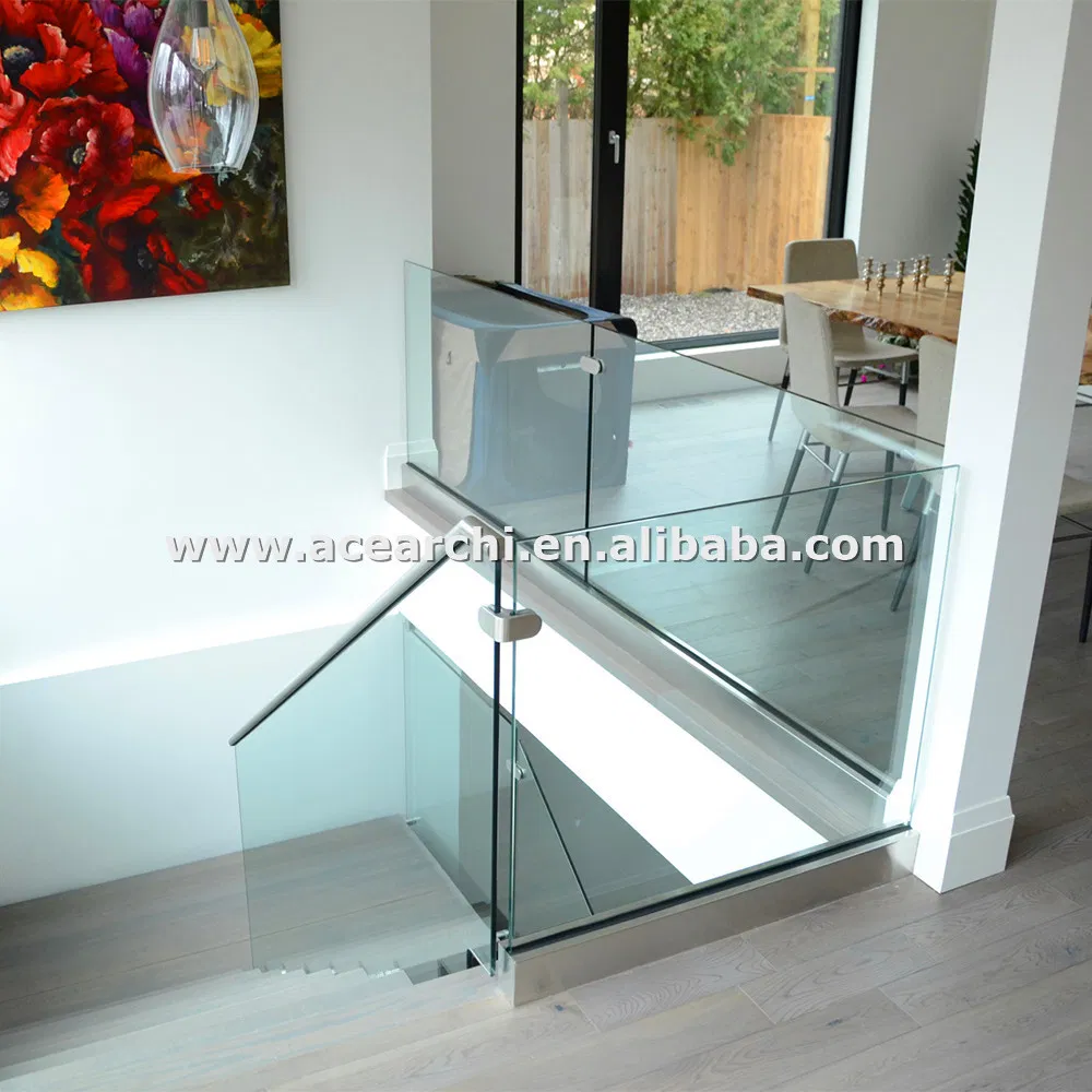 Aluminium Frameless Glass Balustrade System for Residential / Commerical Balocny / Fence Railing