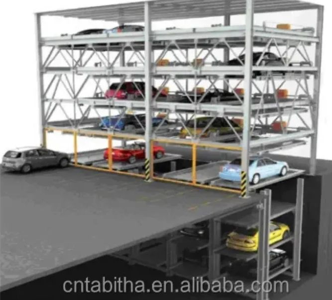 Multi Level -5 -4 -3 -2 -1 2 3 4 5 6 CE Tabitha Sliding Lifting Platform Automatic Pit Under Ground Car Puzzle Parking System
