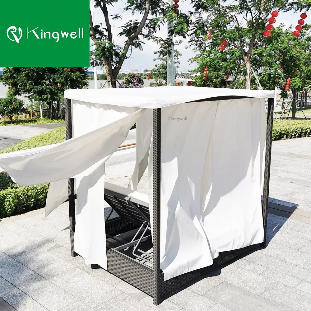 Modern Aluminum Garden Furniture Waterproof Mattress Day Bed Sunbed