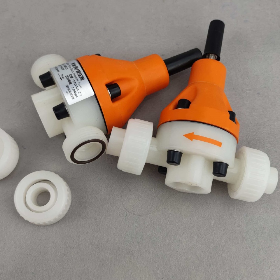 Chemical Resistant Pressure Control DN15 Safety Back Pressure Valve