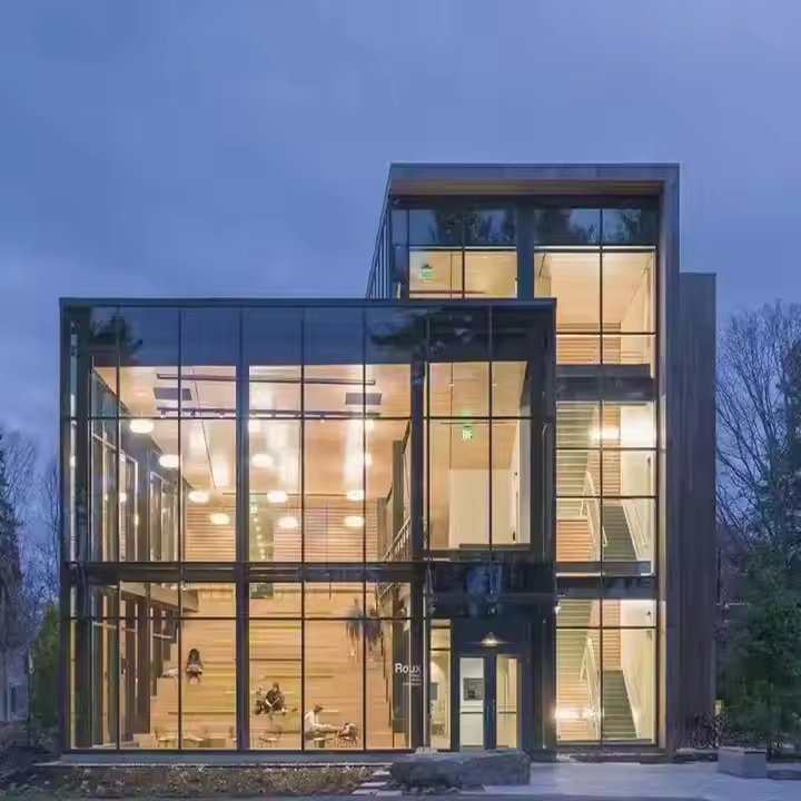 Custom Thick Laminated Safety Tempered Glass for Building Exterior Floor Stairs Exterior Wall Building Decorative Curtain Wall