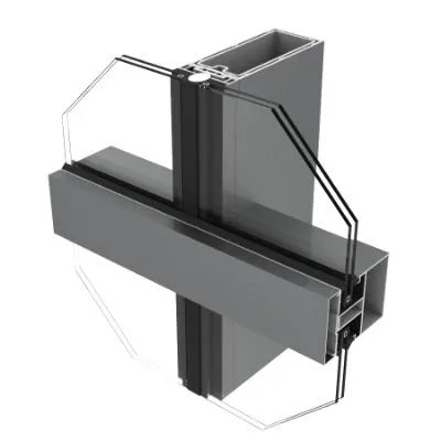 Vertical hidden glass curtain wall