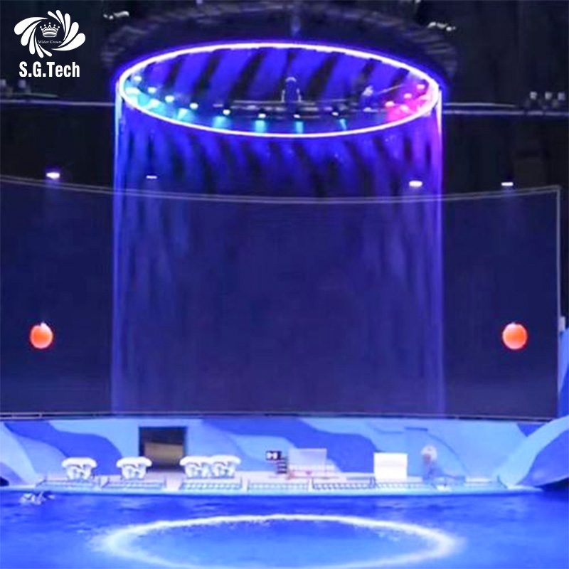 Water Crown New Design for Event Stage Show Digital Water Curtain Graphic Waterfall
