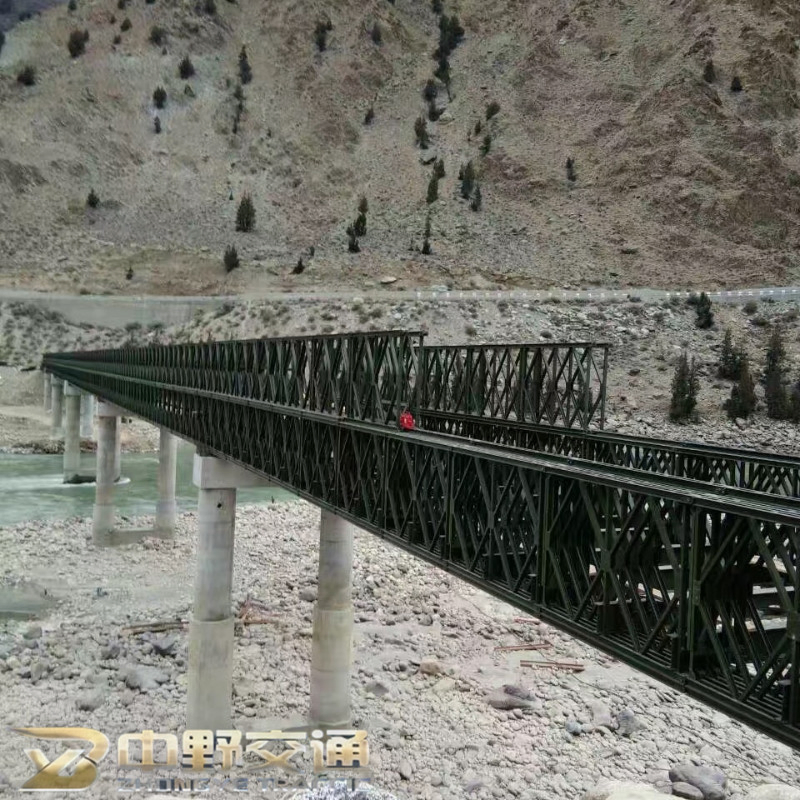Cost-Effective Heavy Load Bailey Steel Structure Weather Resistant Prefabricated Bridge with Protective Coating for Durability River Crossing