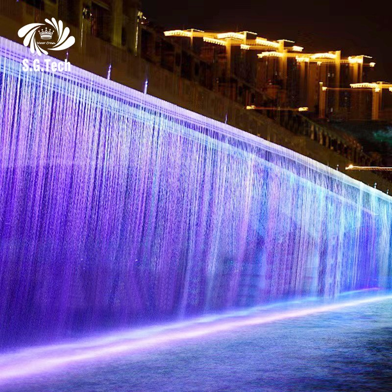 Water Crown Waterfall Wall - Custom Indoor/Outdoor Water Curtain Design