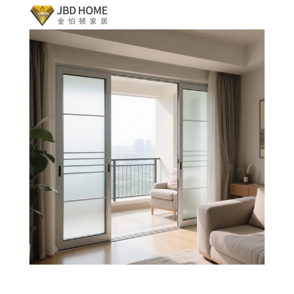Double Glazed Aluminium Sliding Door for Balcony with Energy Efficiency Certification