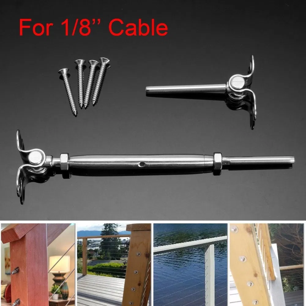 Stainless Steel Wire Rope Cable, Toggle Turnbuckle &amp; End for Cable Railing Systems
