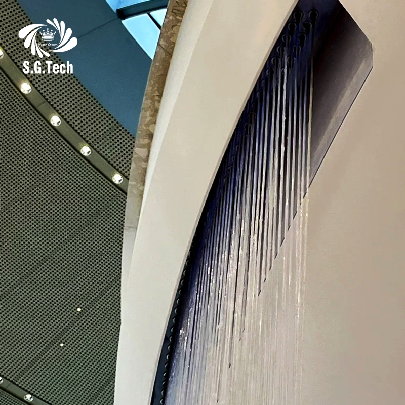 Water Crown Premium Stainless Steel String Water Curtain Indoor Decoration Custom Design