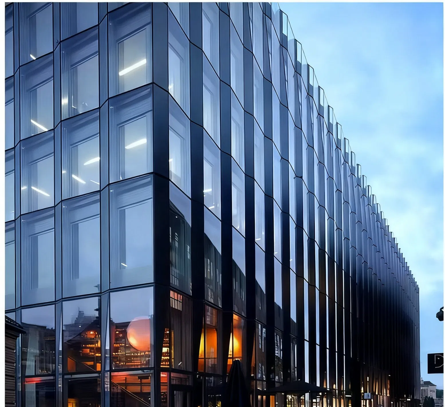 Customized Fixed Window Curtain Walls Aluminium Safety Glass Shaped