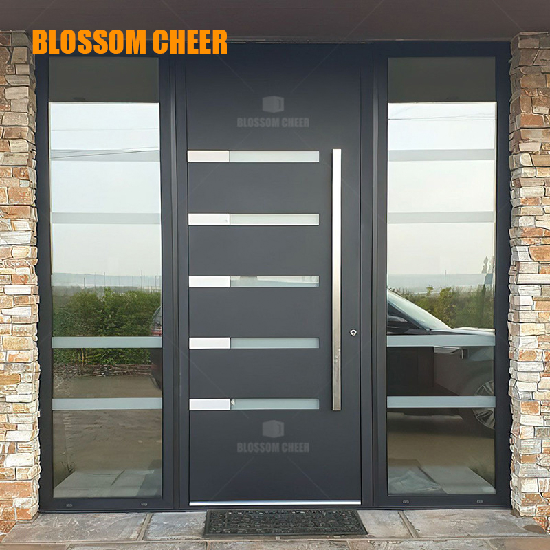 Luxury Safety Security Steel Iron Metal Main Entrance Front House Gate Door