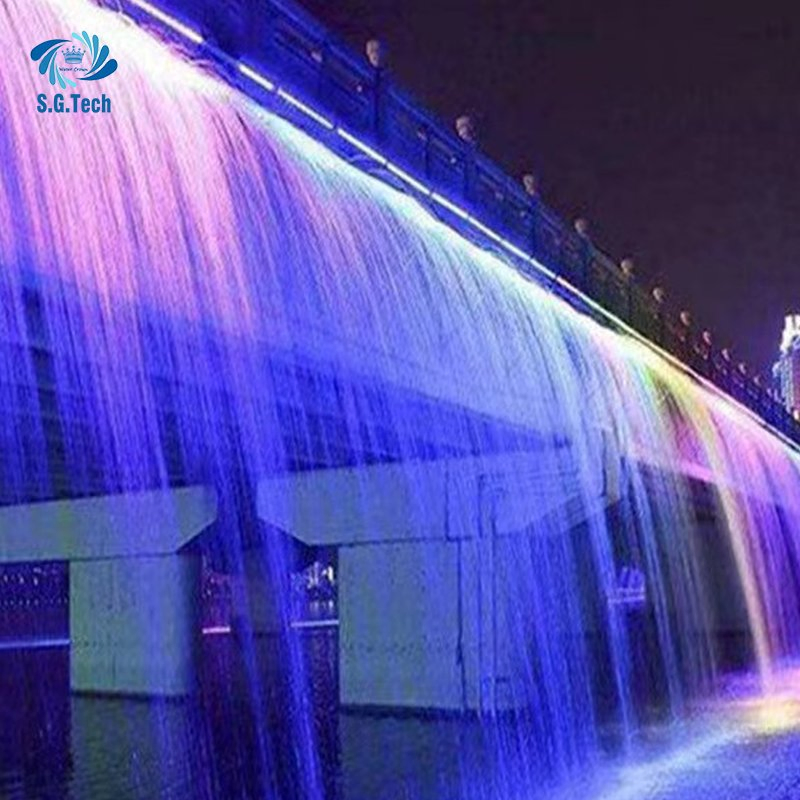 Water Crown Design Customized with High Quality Luxury Graphic Rain Water Curtain