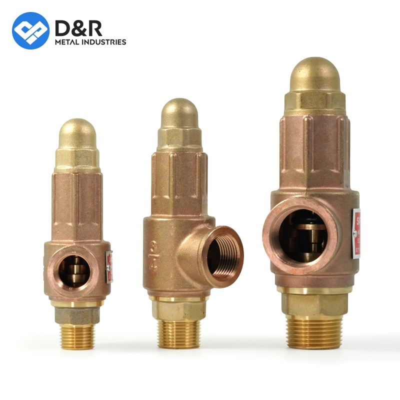 D&R High Quality DN25 Brass Safety Valve for Hot Water Boiler, 1 Inch Threaded/FM Psv Pressure Relief Valve