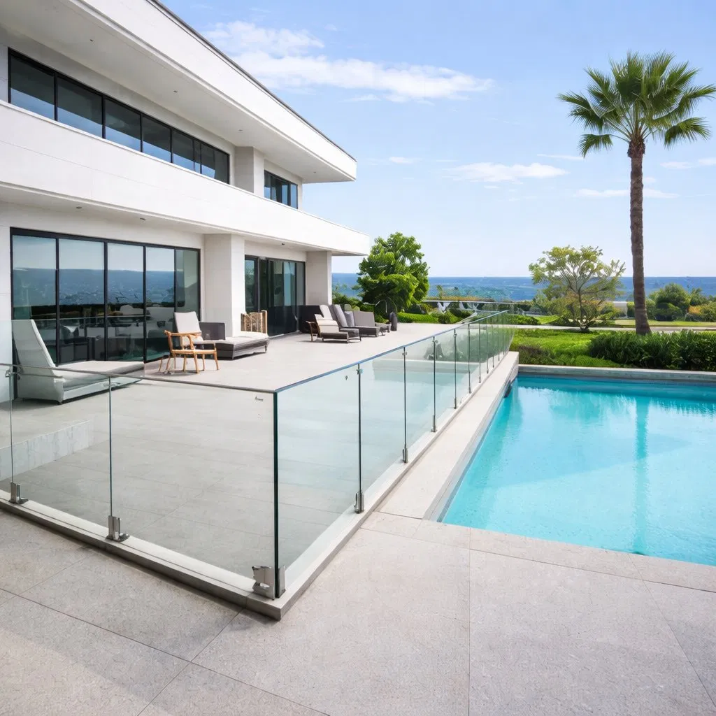 Architectural Frameless Glass Railing System for Residential and Commercial Use
