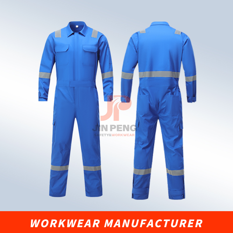 100% Cotton High Visibility Long Sleeve Safety Coverall for Work