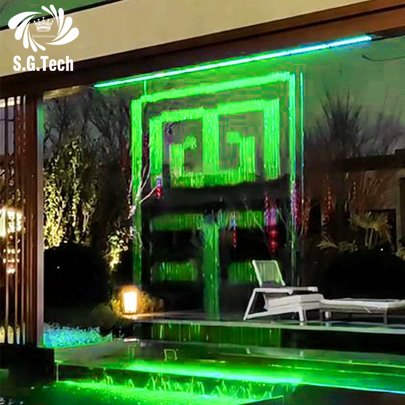 Water Crown Fashion Automatic Water Curtain Custom Stainless Steel Design