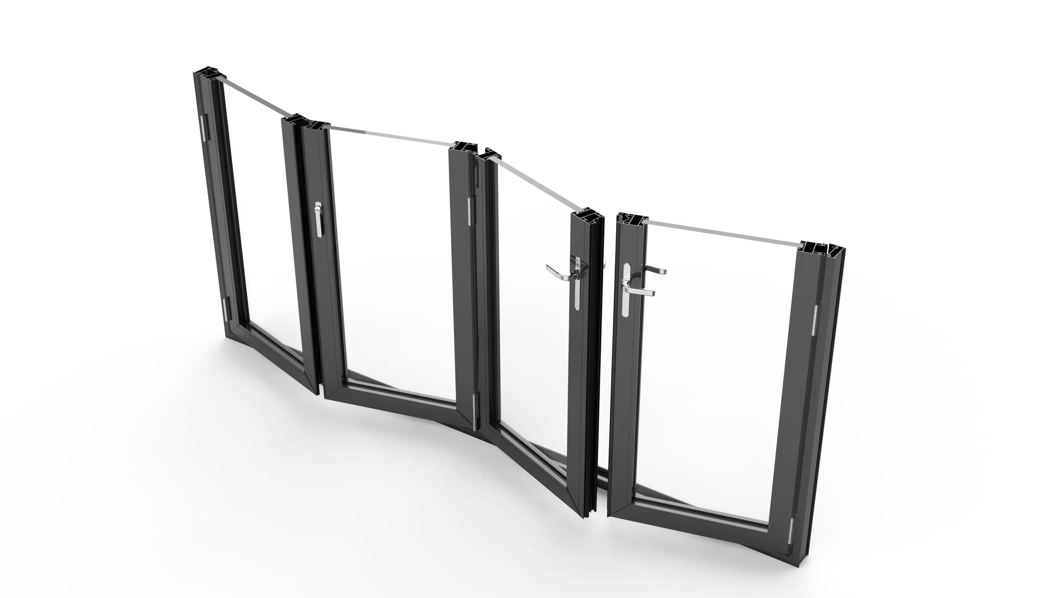 Heavy Duty Bi-Folding Doors with Low-E Glass for Energy Efficiency
