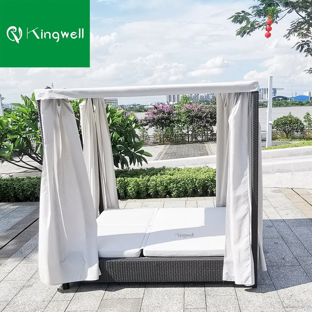 Modern Aluminum Garden Furniture Waterproof Mattress Day Bed Sunbed