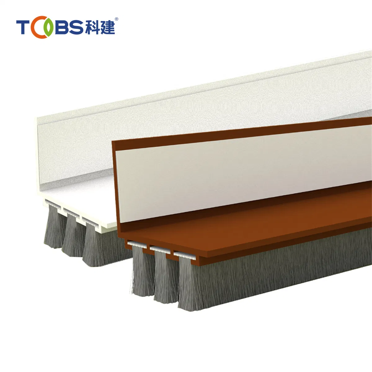 Self-Adhesive Door Bottom Weather Seal Strip with Triple Layer Brush Design