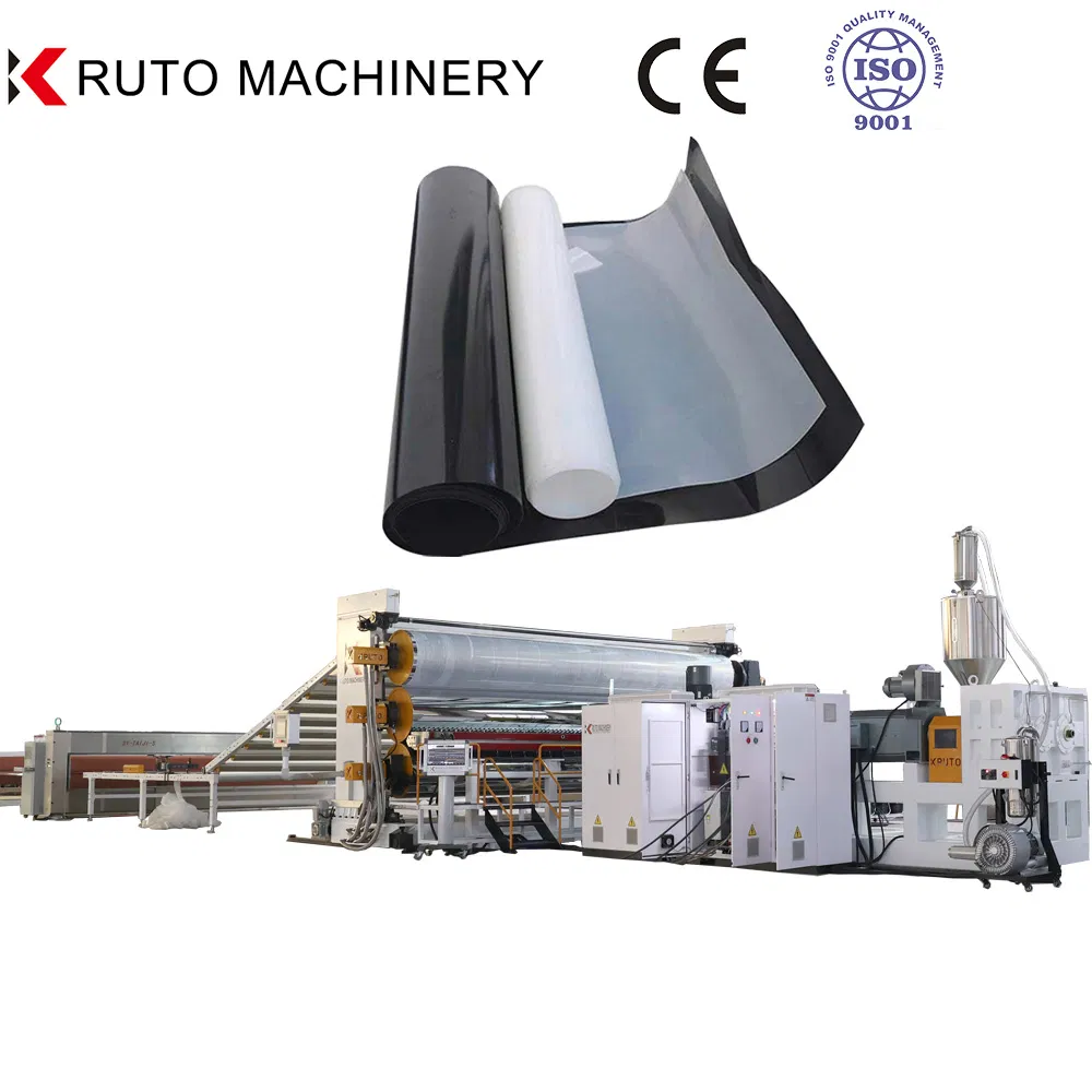 HDPE PE PVC EVA Tpo Geomembrane Waterproof Liner Sheet Extruder Extrusion Making Machine Geomembrane Extrusion Line