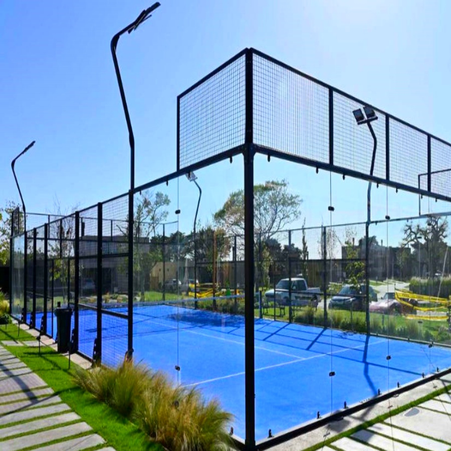 2025 Hot Selling Panoramic Padel Court Canchas De Padel Cost-Effective Outdoor Paddle Tennis Court