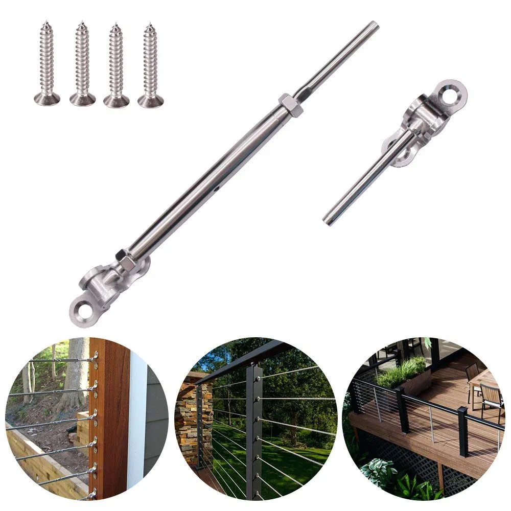 Stainless Steel Wire Rope Cable, Toggle Turnbuckle &amp; End for Cable Railing Systems