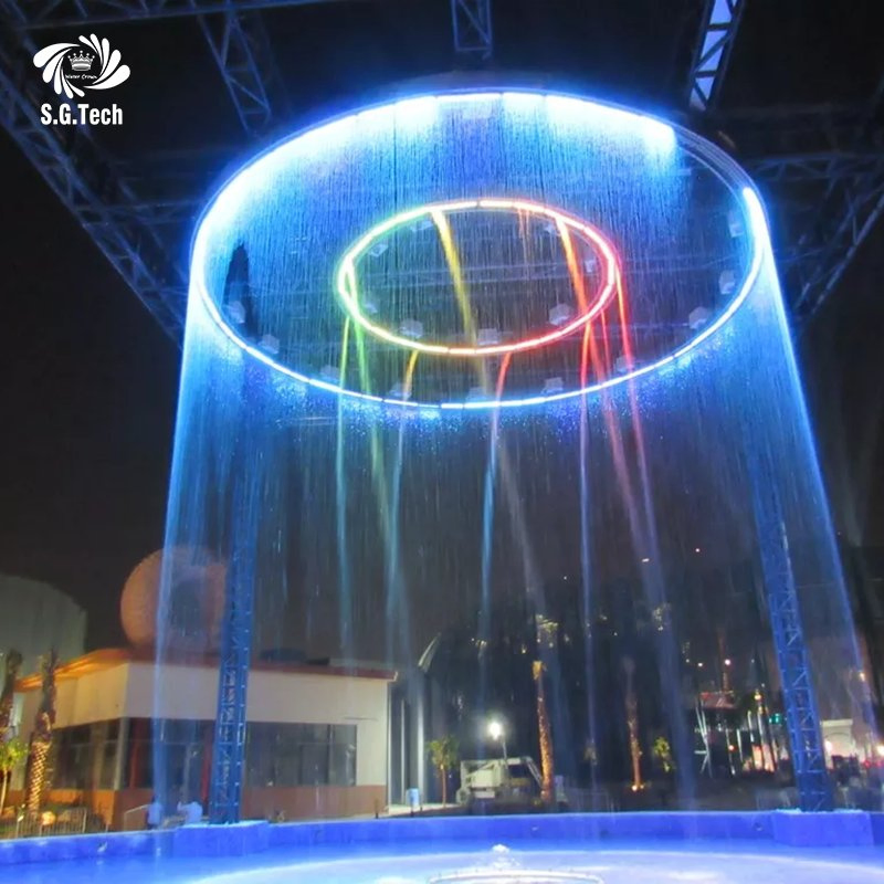 Water Crown New Design for Event Stage Show Digital Water Curtain Graphic Waterfall