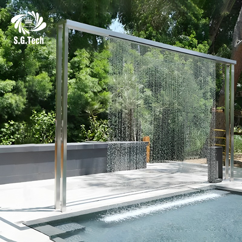 Water Crown Durable Design for Garden Stainless Steel Custom Water Curtain