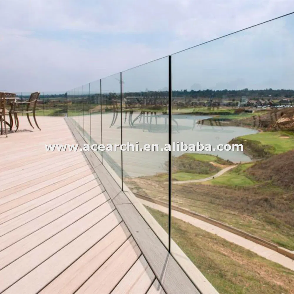 Aluminium Frameless Glass Balustrade System for Residential / Commerical Balocny / Fence Railing