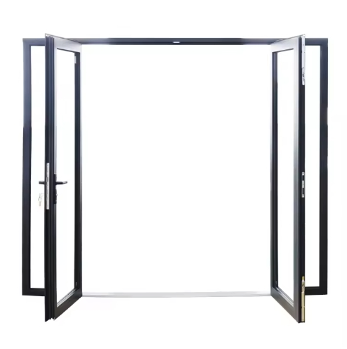 Soundproof Double Glazed Insulated Impact Energy Efficiency Aluminum Alloy Oppositon Casement Door