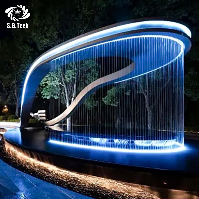 Water Crown New Design for Indoor and Outdoor Stainless Steel Rain Curtains