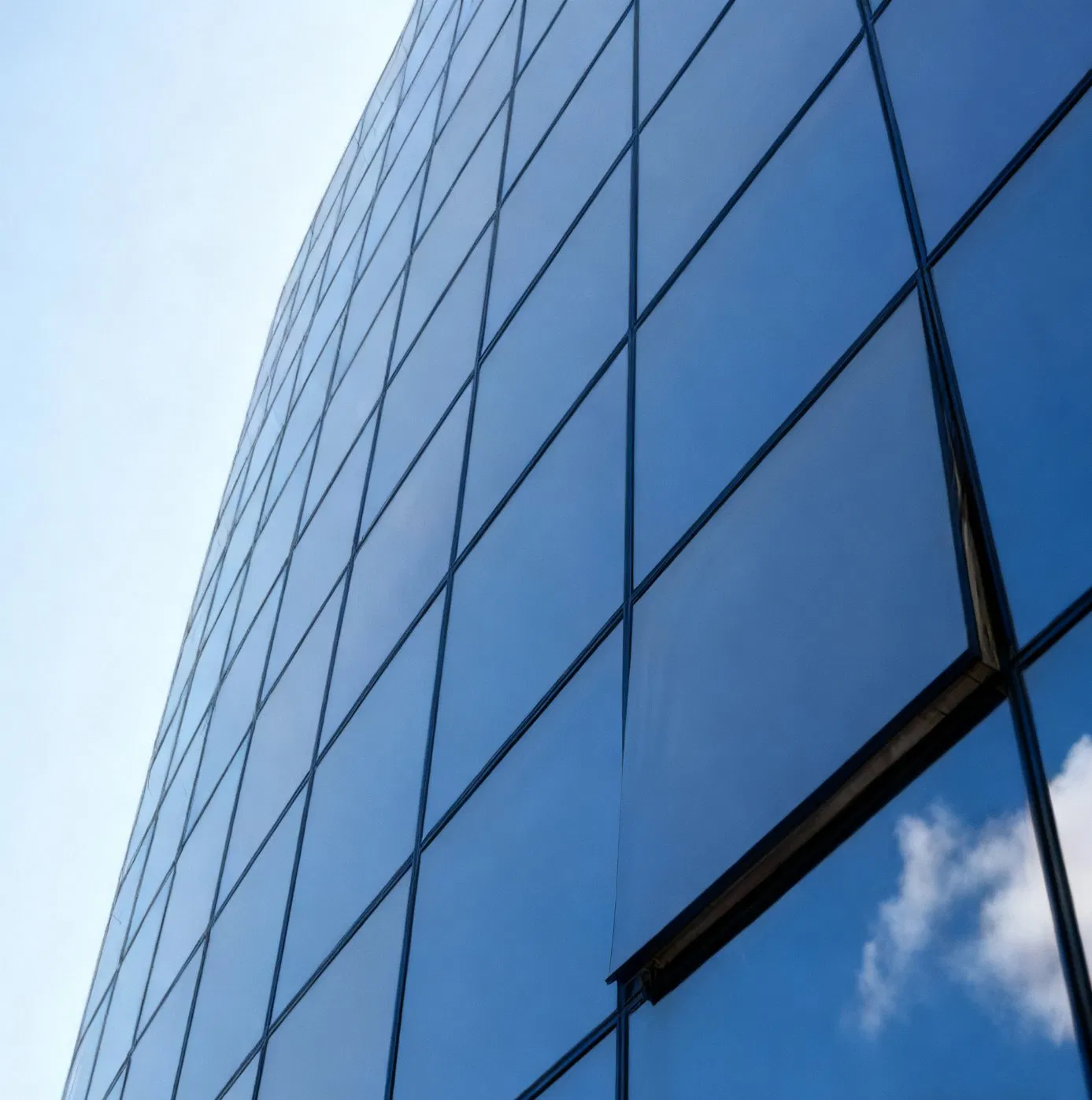 Customized Fixed Window Curtain Walls Aluminium Safety Glass Shaped