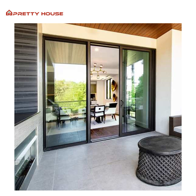Advanced Custom Energy Efficiency Aluminum Sliding Door Tempered Double Glazing Doors