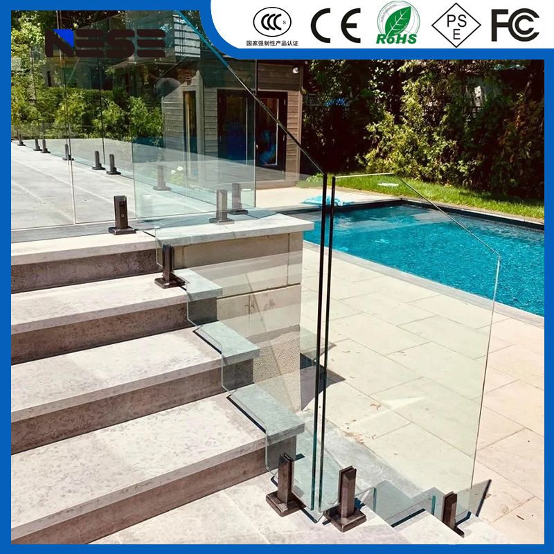 Custom Tempered Glass Balustrade System for Balcony Stair and Terrace Safety