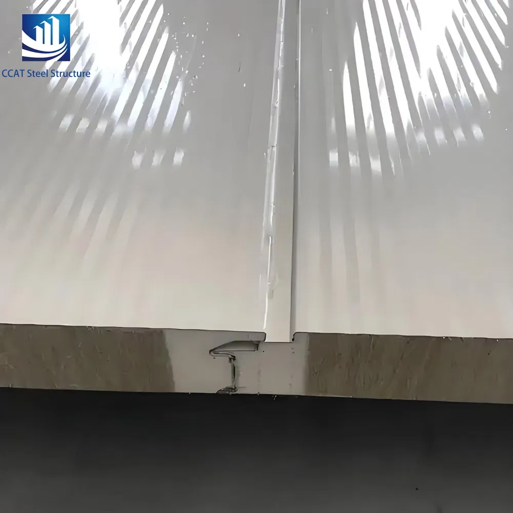 Steel-Structure-Building Roof &amp; Wall Panel Polyurethane/PU/PIR Seamless-Rockwool Sandwich Insulation Board Panel-Construction