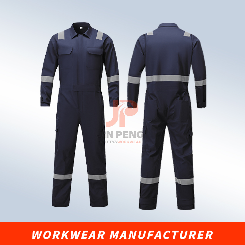100% Cotton High Visibility Long Sleeve Safety Coverall for Work